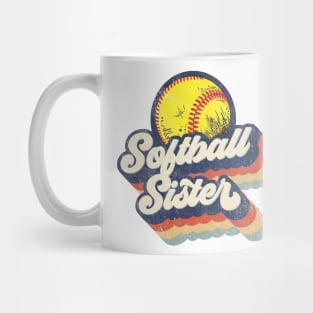 Retro Softball Sister Mother's Day Mug